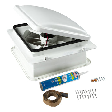 Furrion RV Roof Vent Fan with Lid Install Kit - 14"