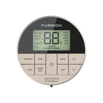 Furrion Chill® Multi-Zone Wall Thermostat - Black, 3 Fan Speeds - hover