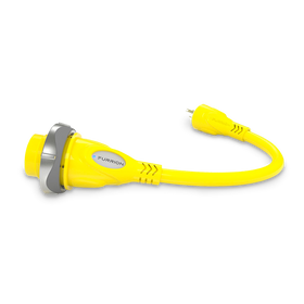 Furrion Pigtail Adapter - 50A 125/250V Connector to 15A Plug, Yellow #FP5515-SY