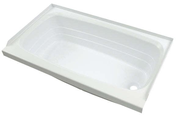 Lippert Bathtub with Right Drain - 24" x 46", White #W2446RHSPK
