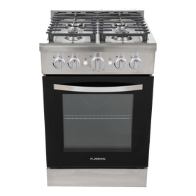 FURRION 24" RV STAINLESS FREESTANDING GAS RANGE WITH BLACK GLASS OVEN DOOR