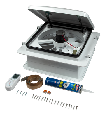 Furrion RV Roof Vent Fan with Electronic Lid Exhaust & Intake - 14" - hover