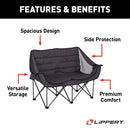 Lippert Comfort Series Double Wide Padded Sofa - Dark Grey-3