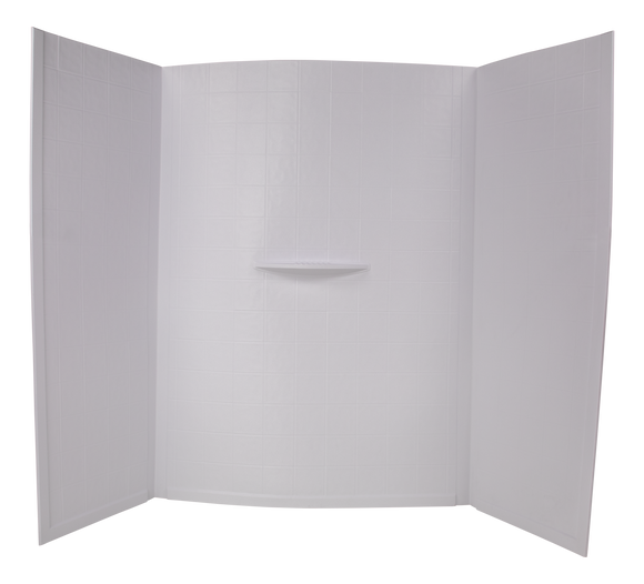 Shower Wall Surround - 24" x 46" x 62" (White)