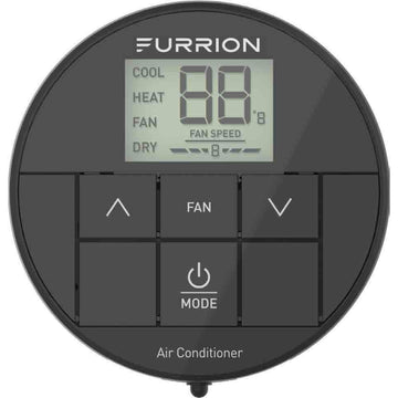 Furrion Chill Standard Single-Zone Backlit LED RV Wall Thermostat - 2 Fan Speeds, Black (R410A Refrigerant Compatible) #FACW10ESSA-BL