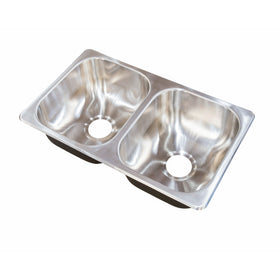 Double Drawn Sink; 27" x 16" x 7" (Stainless Steel)