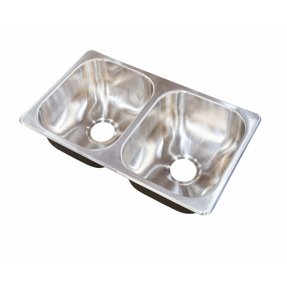 Double Drawn Sink; 27" x 16" x 7" (Stainless Steel)