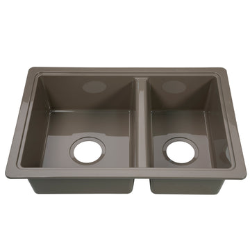 Lippert RV Double Kitchen Galley Sink - 25" x 17" x 6.6"