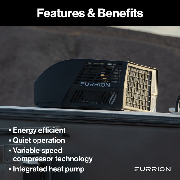 Furrion Chill Cube Variable Speed RV Rooftop Air Conditioner(R32)with Heat Pump-18KBTU, Non-Ducted