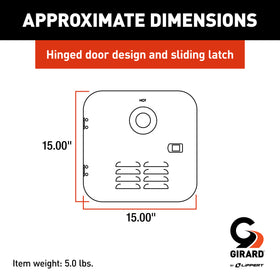 Girard RV Water Heater Door Installation Kit - 6-Gallon (Suburban), Silver #2GWHDTMCS