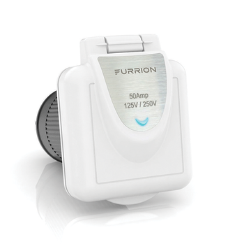 Furrion Square Powersmart™ Inlet - 50A, 125/250V, White #F52INS-PS-AM
