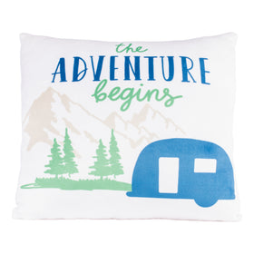 Wander & RestAdventure BeginsCamper Throw Pillow#2024121153