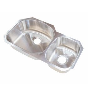 Double Offset Drawn Sink; 32" x 17" x 7" (Stainless Steel)