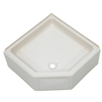 Lippert Corner RV Shower Pan with Center Drain - 27" x 27"