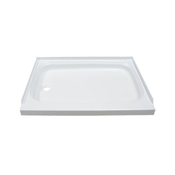 Shower Pan with Left Drain; 24" x 40" (White)