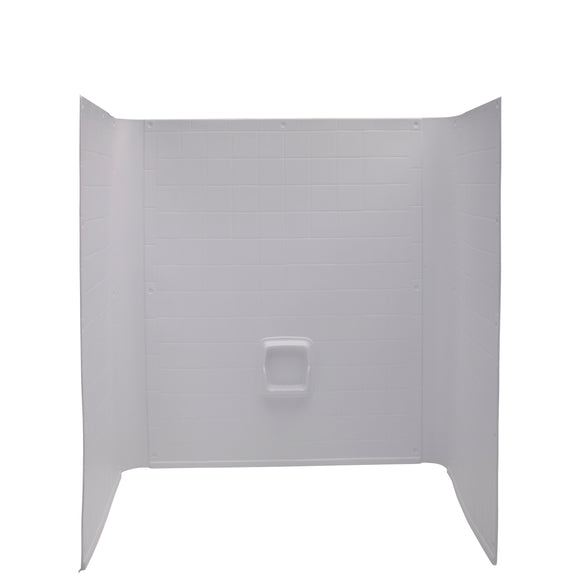 Bathtub Wall Surround; 27" x 54" x 57" (White)