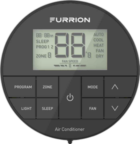Furrion Chill® Multi-Zone RV Wall Thermostat - 3 Fan Speeds, Black (R410A Refrigerant Compatible) #FACW12ESZA-BL