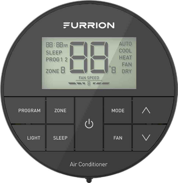 Furrion Chill® Multi-Zone RV Wall Thermostat - 3 Fan Speeds, Black (R410A Refrigerant Compatible) #FACW12ESZA-BL