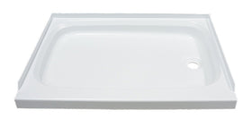 Lippert RV Shower Pan with Right Drain - 24" x 32" White #210371