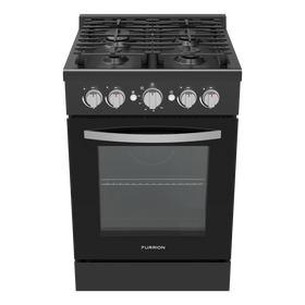 FURRION 24" RV BLACK FREESTANDING GAS RANGE WITH BLACK GLASS OVEN DOOR