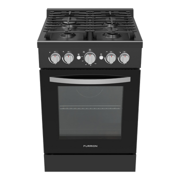 FURRION 24" RV BLACK FREESTANDING GAS RANGE WITH BLACK GLASS OVEN DOOR