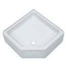 Lippert Corner RV Shower Pan with Center Drain - 27" x 27"-2