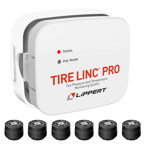 Lippert Tire Linc PRO RV Tire Pressure & Temperature Monitoring System (TPMS) - 6-Tire Sensor Kit #2024115891