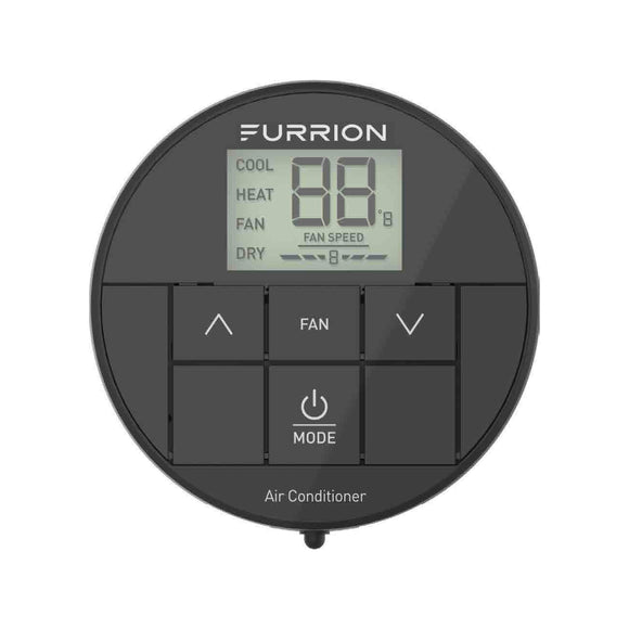 Furrion Chill Single-Zone Basic Backlit LED Wall Thermostat - Black, 2 Fan Speeds (R32) #FACW10ESSA2-BL-AM