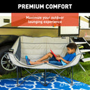 Lippert Comfort Series Double Wide Padded Sofa - Dark Grey-4