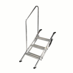 Lippert Victory Step® Toy Hauler & RV Patio Steps with Entry Assist Handrail