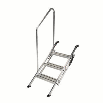 Lippert Victory Step® Toy Hauler & RV Patio Steps with Entry Assist Handrail