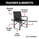 Lippert Scout Directors Chair w/ Side Table - Dark Grey-3