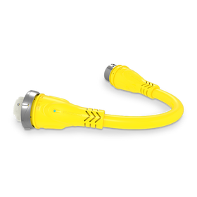Furrion 50A (125V) Connector to 50A (125/250V) Plug Pigtail Adapter - Yellow #FP5055-SY