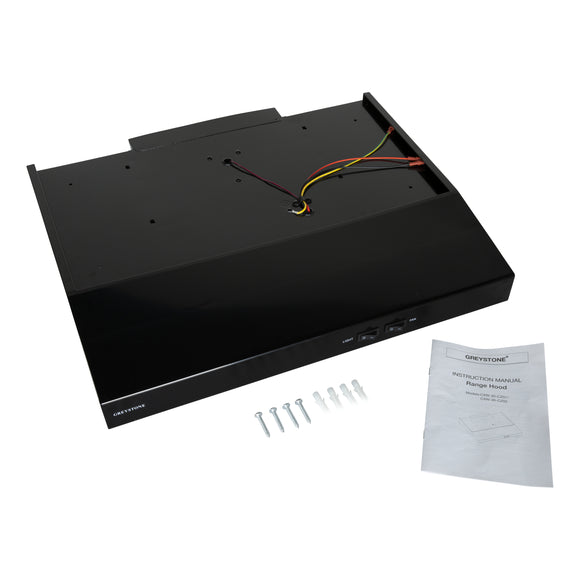 Greystone 22 Inch 12 Volt Black Range Hood #CXW-30-CZ01