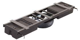 Lippert RV Underchassis Standard Double Bin Storage System with Spare Tire Carrier - 99.5" x 21.5" #125460