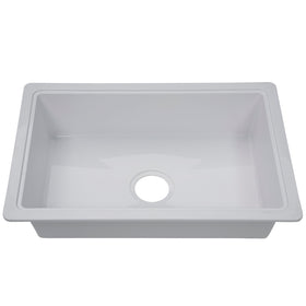 Lippert RV Single Kitchen Galley Sink - 25" x 17" x 6.6"