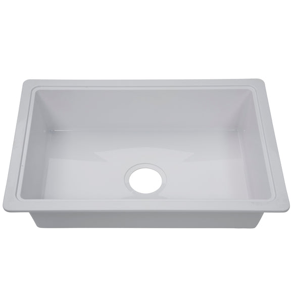Lippert RV Single Kitchen Galley Sink - 25" x 17" x 6.6"