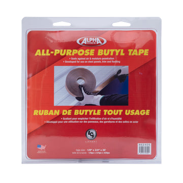 Q130 1/8" x 3/4" x 35' Butyl Tape
