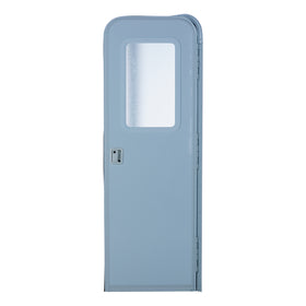 Right Hinge RV Radius Entry Door with Screen Door - 26" x 78" (Polar White, White Window Frame)