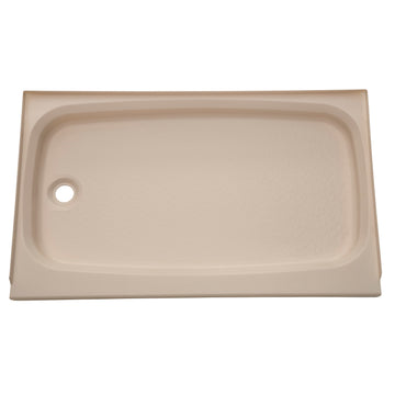 Lippert RV Shower Pan with Left Drain - 24" x 40" Parchment #209498