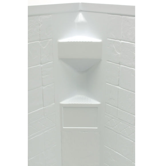 Lippert Neo Angle RV Shower Wall Surround - 34"x 34"x 68"