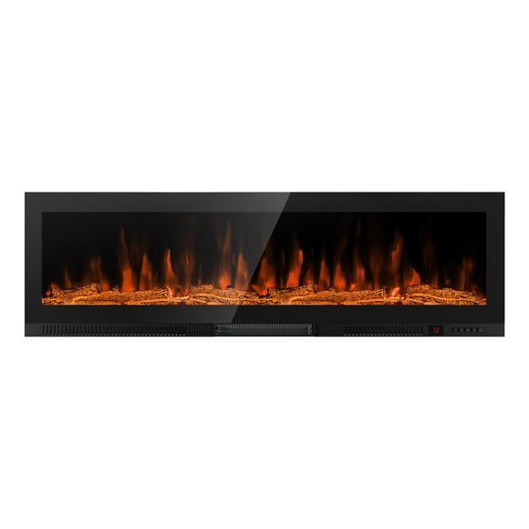Greystone by Furrion Built-In Electric RV Fireplace - 60", Wood Platform #GF60SW15A-BL