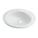 Single Oval Lavatory Sink; 17" x 20" x 7"-2