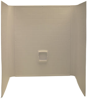 Lippert Bathtub Wall Surround - 27” x 54” x 58", Almond #AUW27STD-SPK