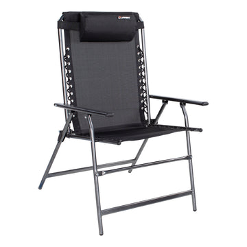 Lippert XL All Weather Mesh Bungee Deck Chair - Black