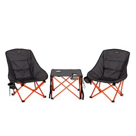 Lippert Baja™ Overlanding Chair & Table Set - Dark Grey / Red #2023053719