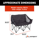 Lippert Comfort Series Double Wide Padded Sofa - Dark Grey-2