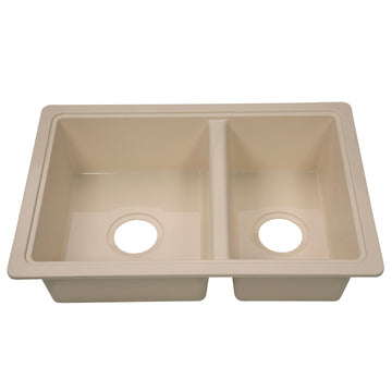 Lippert RV Double Kitchen Galley Sink - 25" x 17" x 6.6" - 0