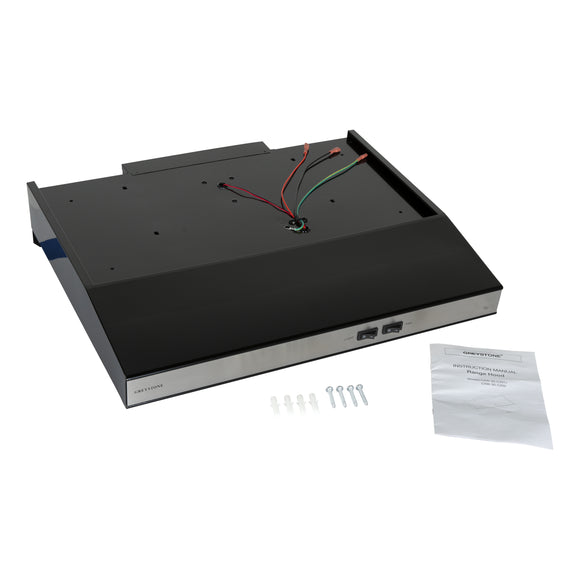 Greystone 22 Inch 12 Volt Black with Stainless Steel Front Range Hood #CXW-30-CZ02