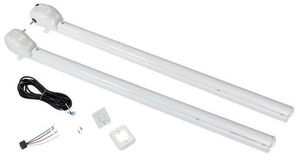 Solera Plain Head Power Hardware Kit for Pitched Awnings (66-1/8" Arms) White #V000436564